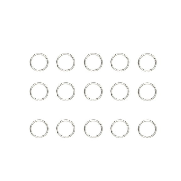WHAMVOX 200Pcs Steel Craft Rings Key Rings Split Rings for Keychains Silver Circle Adults