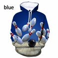 thumbnail image 4 of Mode Hommes et Femmes Nouvelle Mode Imprimé 3D bowling Haut Décontracté Chandails en Molleton à Capuche Manches Longues, 4 of 4