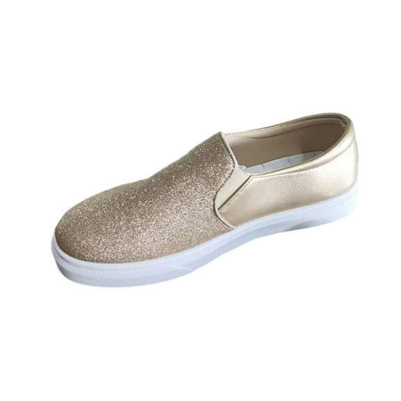 Wensltd Spring Fall for Shoes for Women Glitter Round Toe Lightweight Versatile Casual Everyday Shoes