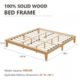 thumbnail image 2 of AFO 12 Inch Wood Platform Bed Frame, Sturdy Queen Size Bed Frame with Wood Slat Support, No Box Spring Needed Rustic Pine, 2 of 9