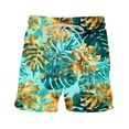 thumbnail image 5 of Men's Hawaii Printed Shorts Drawstring Elastic Waist Casual Loose Boardshorts Summer 2025 Fashion Beachwear Multicolor,S, 5 of 5