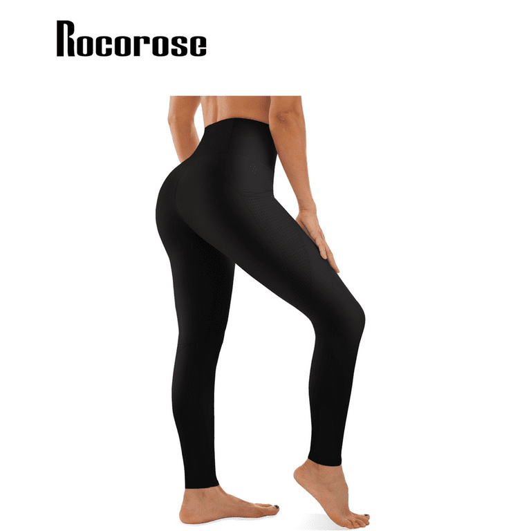 Rocorose Women's Tummy Control 4 Way Stretch Yoga Workout Leggings - Walmart .com