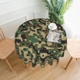 thumbnail image 1 of ZICANCN Round Table Cloths 60 Inch, Camouflage Print Table Cover Waterproof Washable Outdoor Picnic Tablecloth, 1 of 8