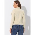 thumbnail image 3 of INSPIRE CHIC Veste en Faux Suède pour Femmes, Cardigan Ouvert à Revers Drapé, Abricot G, 3 of 4