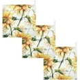 thumbnail image 7 of 3 PCS Watercolor Sunflower Flowers Baby Muslin Washcloths, Natural Flowers Spring Soft Absorbent Face Towel Burp Cloths Cotton Bath Wipes Infant Wash Cloth for Newborn Boys Girls, 7 of 7