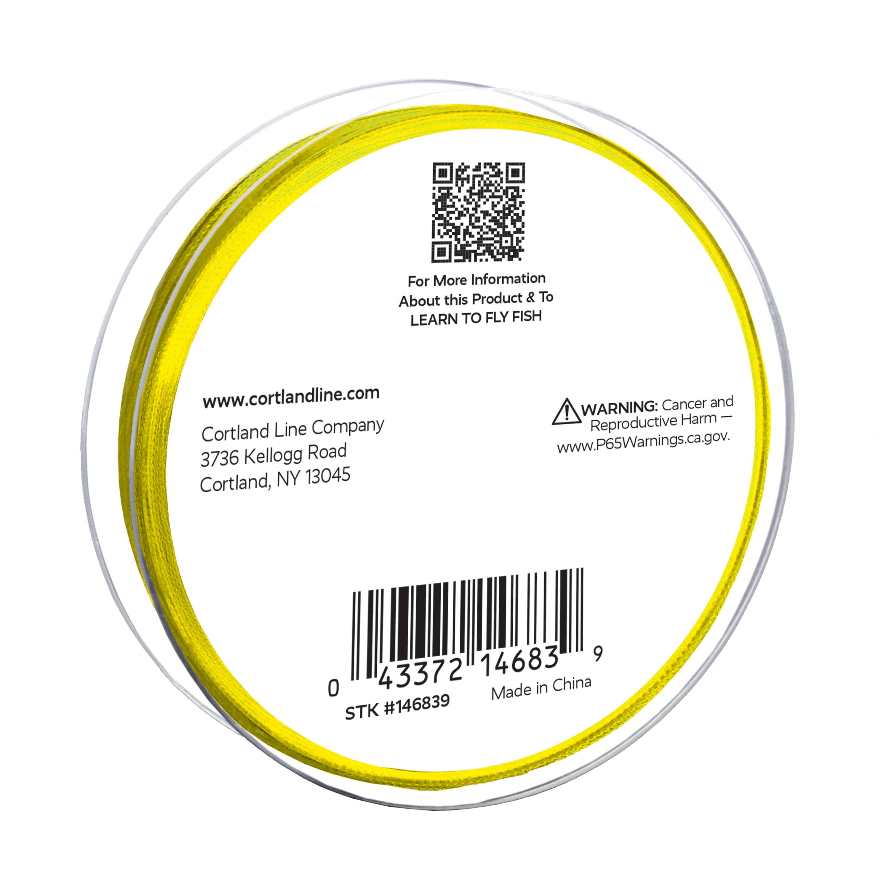 Cortland Fairplay Fly Line Reel Backing, Yellow, 20 lb., 100 yd, 146839
