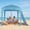 Light Blue, variant on Betcozy 6x6ft Beach Canopy Tent with Side Wall, Tool-Free Setup Portable Sun Shelter, UPF 50+ Waterproof Sand Shield Shade with Storage Pockets & Sandbags for Camping, Beach, Patio (Starfish Shell)