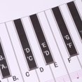 thumbnail image 2 of de Práctica Papel Impermeable para Principiante Aficionado de Música Hugo 88 Pegatinas de teclado, 2 of 5