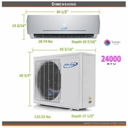 Air-Con 24000 BTU Mini Split Air Conditioner Heat Pump Ductless 16.50 Seer 220v