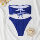 thumbnail image 5 of Trajes de Baño para Mujeres Sexy Tubo de Color Sólido Correa Superior Bikini, Traje de Baño Dividido para la Playa Y la Piscina, 5 of 9