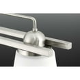 thumbnail image 4 of Flight Collection Three-Light Brushed Nickel Etched Glass Coastal Bath Vanity Light, 4 of 7