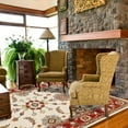 thumbnail image 3 of Ottomanson Agra Mahal 5x8 Indoor Handmade Wool Area Rug, 5' x 7'6", Beige/Red, 3 of 5