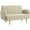 Cream White, variant on HOMCOM 2 Seater Sofa Couch with 8.3" Thick Padding and Wood Legs, Black