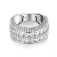 thumbnail image 2 of Luxury Wedding Band 925 Silver Rings Cubic Zircon Women Party Jewelry Sz 6-10, 2 of 6