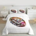 thumbnail image 2 of Castle Fairy Sport Football Bedding Comforter Set 2pcs for Kids Teens Adults,Ball Gamer Twin Comforter Sets Microfiber,Abstract Graffiti Splash Breathable Bedding Set,Microfiber Bedroom Decor, 2 of 8