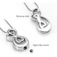thumbnail image 3 of Infinity Love Urn Pendant Stainless Steel Snake Chain Cremation Jewelry for Ashes for Woman Free Filling Tools Include, 3 of 6