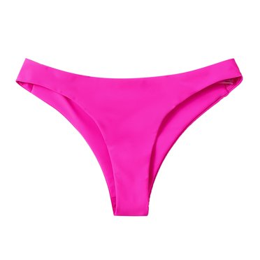 DondPO Shorts de Bain Femmes Bas de Bikini Taille Haute Couleur Unie Taille Mi-Haute Bas de Maillot de Bain String Bikini Pantalon de Bain pour Femmes Rose Vif m