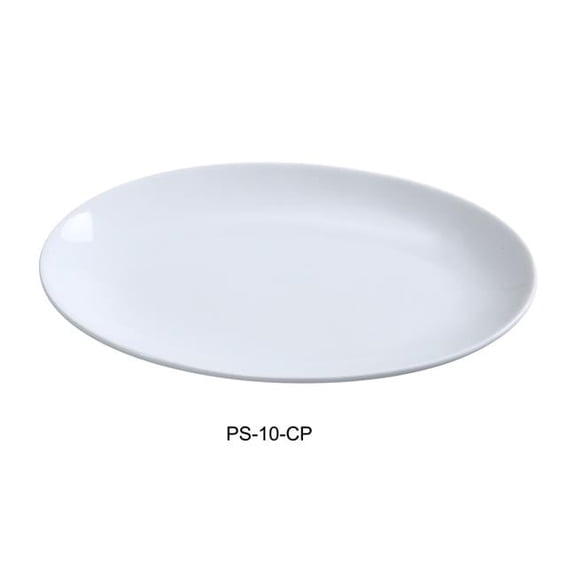 6.875 x 10 in. Porcelain Coupe Platter, Bone White - Pack of 24