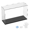 thumbnail image 1 of Caja de exhibición de acrílico de 1 paquete, 11.8x3.9x7.9 pulgadas/30x10x20cm Caja de exhibición clara de acrílico con base de madera negra [Negro, Transparente], 1 of 6