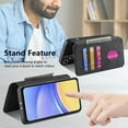 thumbnail image 3 of Wallet Case for Samsung Galaxy Note 20 Ultra Cash Credit Pocket Card Slots Holder Folio Flip Shockproof Full Coverage Detachable Magnetic Cover [Compatible with Magsafe] Kickstand, Black, 3 of 10