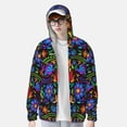 thumbnail image 4 of Sigee Colorful Floral Print UPF50+ Men's Sun Protection Hoodie Shirt SPF UV Shirt Long Sleeve Fishing Outdoor Lightweight, S-3XL, 4 of 9
