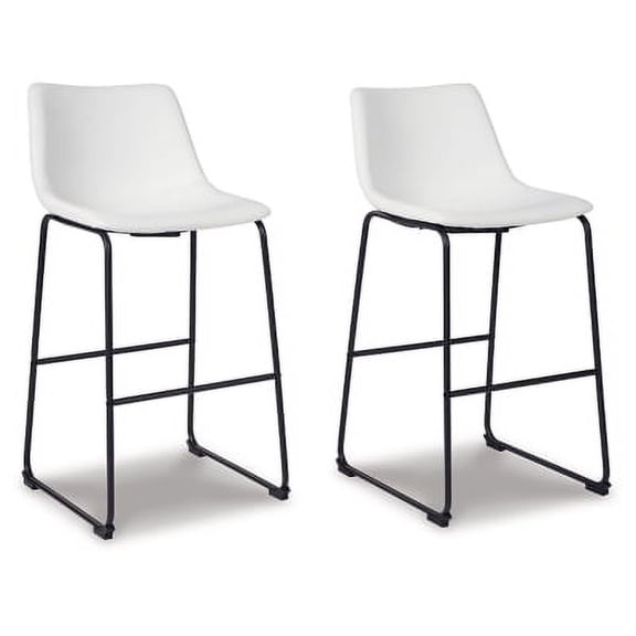 Signature Design by Ashley Centiar 24" Counter Height Modern Bucket Barstool Set of 2, Brown