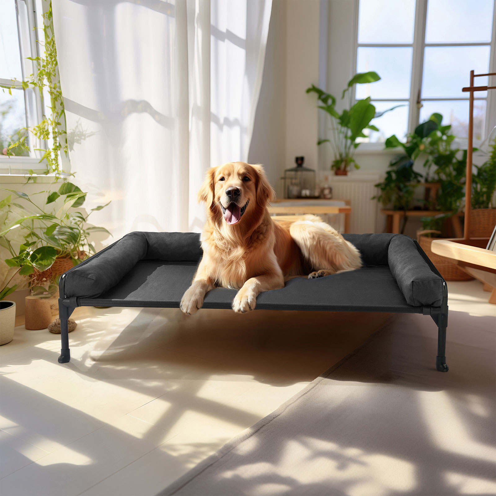 Veehoo Cooling Elevated Dog Bed Large 35x22 Black photo 3