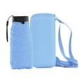 thumbnail image 2 of Small Umbrella Durable Sun Umbrella 6 Ribs Folding Umbrella Compact Umbrella Light Blue, 2 of 8