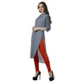 thumbnail image 4 of Moomaya Kurti en Coton Col Mandarin pour Femmes Robe Longue Imprimée Grande Taille, 4 of 6