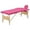 Pink, variant on vidaXL Massage Table Foldable Massage Bed Salon Therapy Table 2 Zones Wood