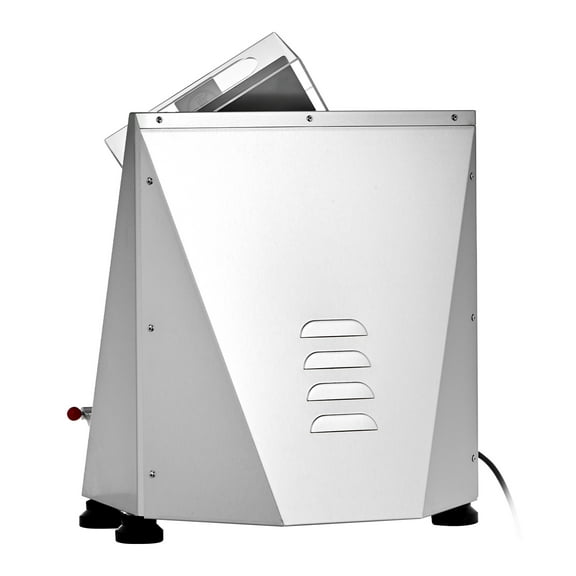 KFFKFF Automatic Stainless Steel Pizza Dough Roller, 3-14 Inch Electric Dough Sheeter, Commercial 370W Pasta Maker, Adjustable Thickness, Produces 260 Pieces Per Hour, Includes Dough Press Lid