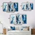 thumbnail image 4 of Designart "Ethereal Elixir Blue Grey Tranquility IX" Abstract Framed Wall Art Set Of 3 - Blue Abstract Frame Gallery Set For Office Decor, 4 of 7