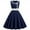 Navy, variant on IROINNID Women's Sleeveless A-Line Dress Round Neckline Fashion Casual Dress Knee-Length Solid Color Dress