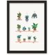 thumbnail image 1 of Cuadro de pared enmarcado con plantas en maceta, impresiones de papel, póster de arte de pared con plantas en maceta colgantes, decoración de pared con marco negro, 1 of 8