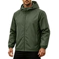 thumbnail image 6 of Fanshiluo Men's Hooded Full‑Zip Windbreaker Jacket, Lightweight Long Sleeve Water‑Resistant Casual Outerwear Coat for Men,S,Big and Tall Men, 6 of 9