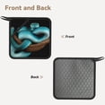 thumbnail image 2 of Disketp Blue Viper Snake Pot Holders Kitchen Insulation Mats Heat Resistant Pot-Holder Oven Anti-Scald Pads for Cooking Baking, 7.1*7.1inch, 2 of 8