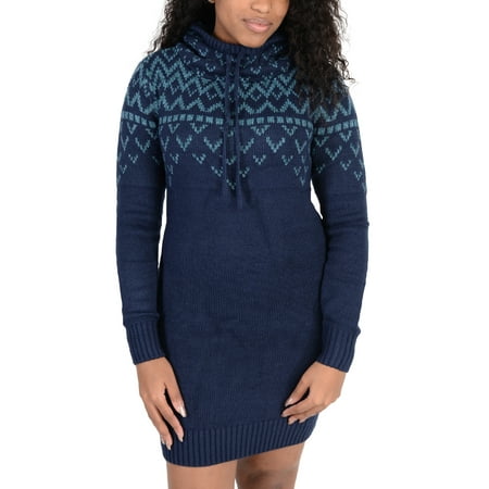 - Adidas Womens Nordic Sweater Dress Navy Blue