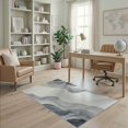 thumbnail image 2 of ODIKA 4'x6' Washable Area Rug Under Abstract Plush Swirl Gentle Ombre Gradient Transitions for Dorm Room, Small Living Stain Resistant Low Profile, Easy Care, 2 of 7