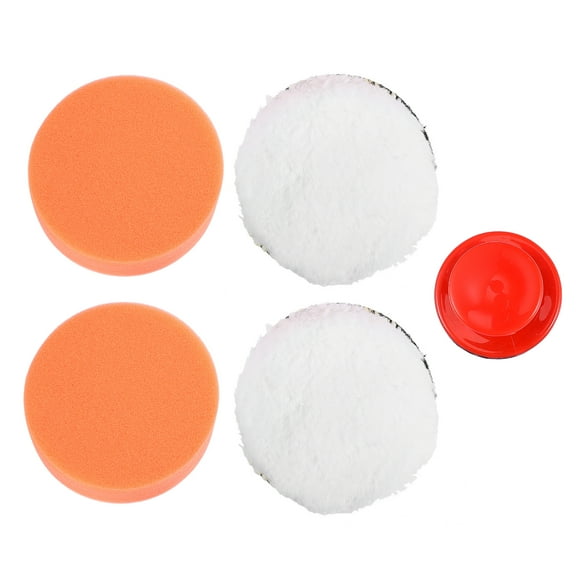 unbranded  Buffle Polisher Pads Car Buffing Screen Cleaner Wheel Kit Orange