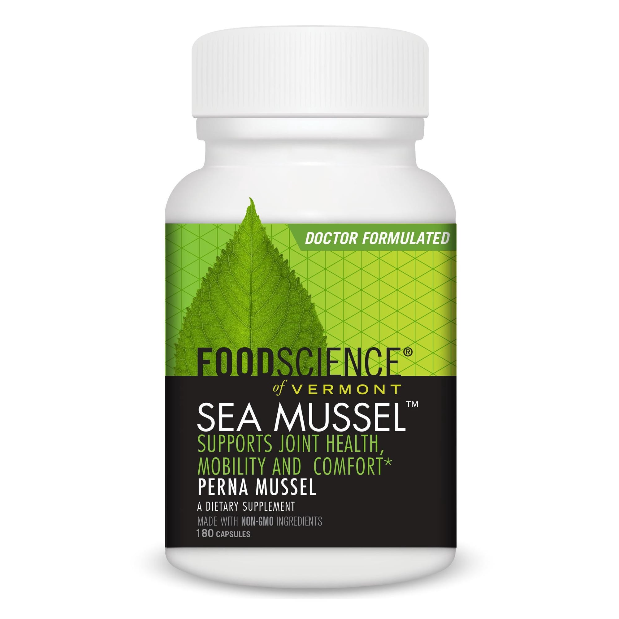 FoodScience of Vermont Sea Mussel, Joint & Cartilage Support, Non-GMO, 180 Count