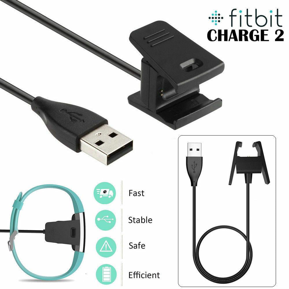 2x Genuine Charger USB Cables for Fitbit Charge 2 Fitness Tracker Wristband OEM 