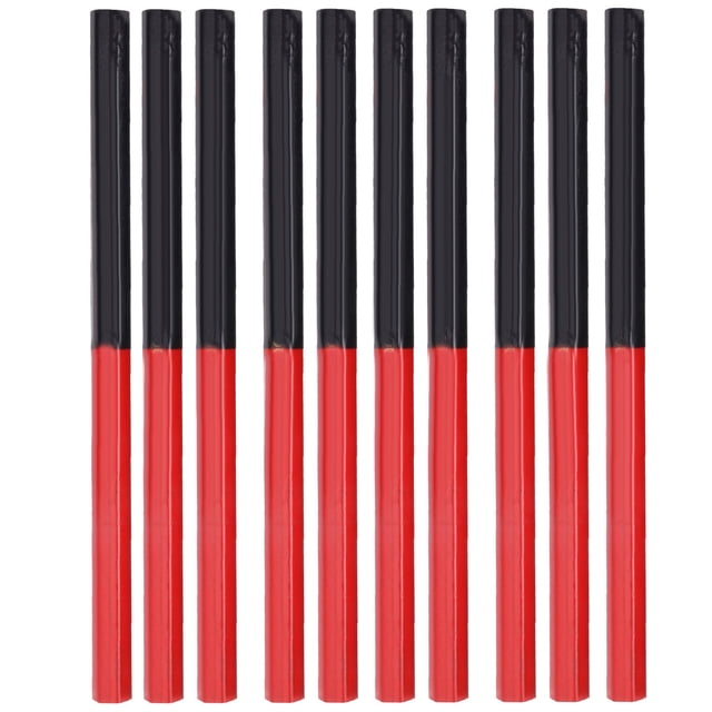 Crayons pour Tête, 10 Pcs Crayons de Charpentier Rouge Rouge Bleu Crayons de Travail du Bois