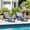 Navy Blue, variant on Carolayne Outdoor Chaise Lounge Chair Set of 2, Adjustable Backrest with Wheels for Backyard Poolside, Navy Blue