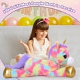 thumbnail image 2 of MorisMos Rainbow Unicorn Stuffed Animal,43" Stuffed Unicorn Plush Toy, 2 of 8