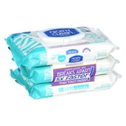 Nice N CLEAN SecureFLUSH Alcohol Free Flushable Wipes, Gentle for Sensitive Skin, 3 Flip-Top Packs (126 Total Wipes)