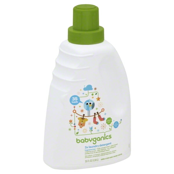babyganics baby laundry detergent - fragrance free - 35 oz