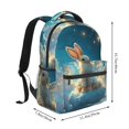 thumbnail image 2 of Gaeub Cute Angel Winged Rabbit Ergonomic Lightweight Laptop Backpack - Multiple Pockets for School, Work, Travel, Outdoor Activities -One Size, 2 of 5