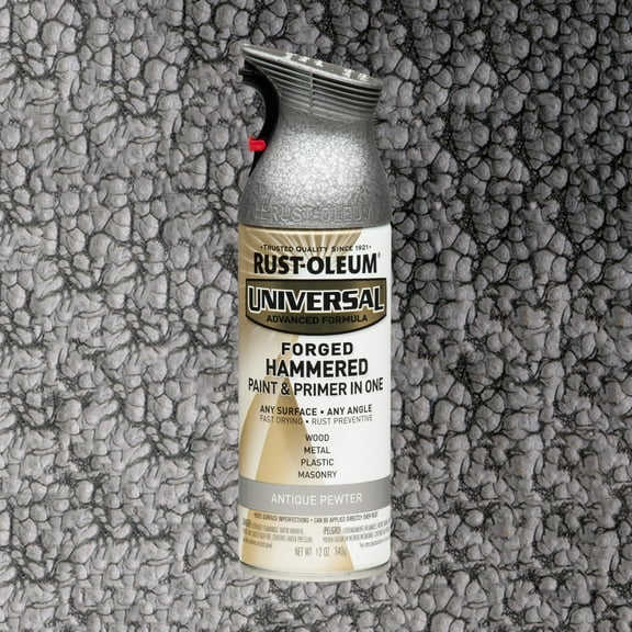 Antique Pewter, Rust-Oleum Universal All Surface Interior/Exterior Forged Hammered Spray Paint, 12 oz