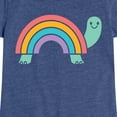 thumbnail image 3 of Instant Message - Rainbow Shell Turtle - Toddler & Youth Girls Short Sleeve Graphic T-Shirt, 3 of 6