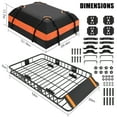 thumbnail image 2 of EDTara Roof Rack Cargo Basket with Waterproof Cargo Bag, Outdoor Combination Lock, 200 LBS Capacity Universal Rack Carrier for SUV, Truck, 2 of 3
